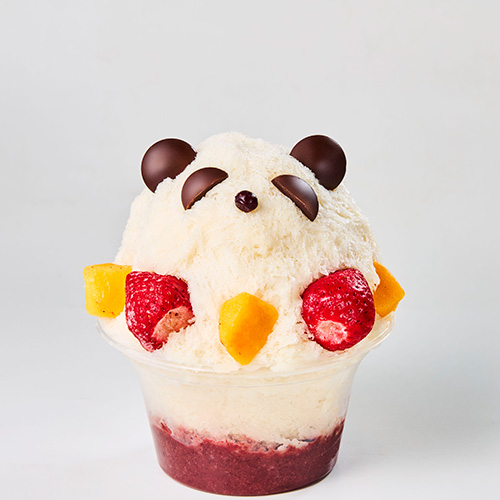 100%植物性「パンダかき氷」大泉工場の直営カフェ2店舗で販売